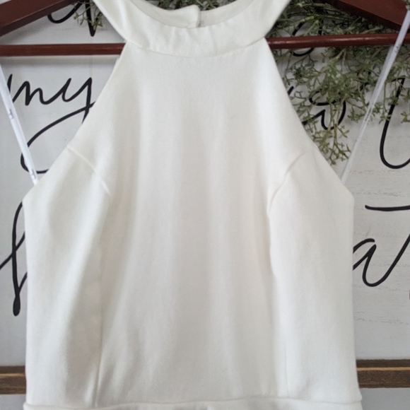 Lulu's Delightful Surprise Ivory Skater Dress  Small - Picture 4 of 11